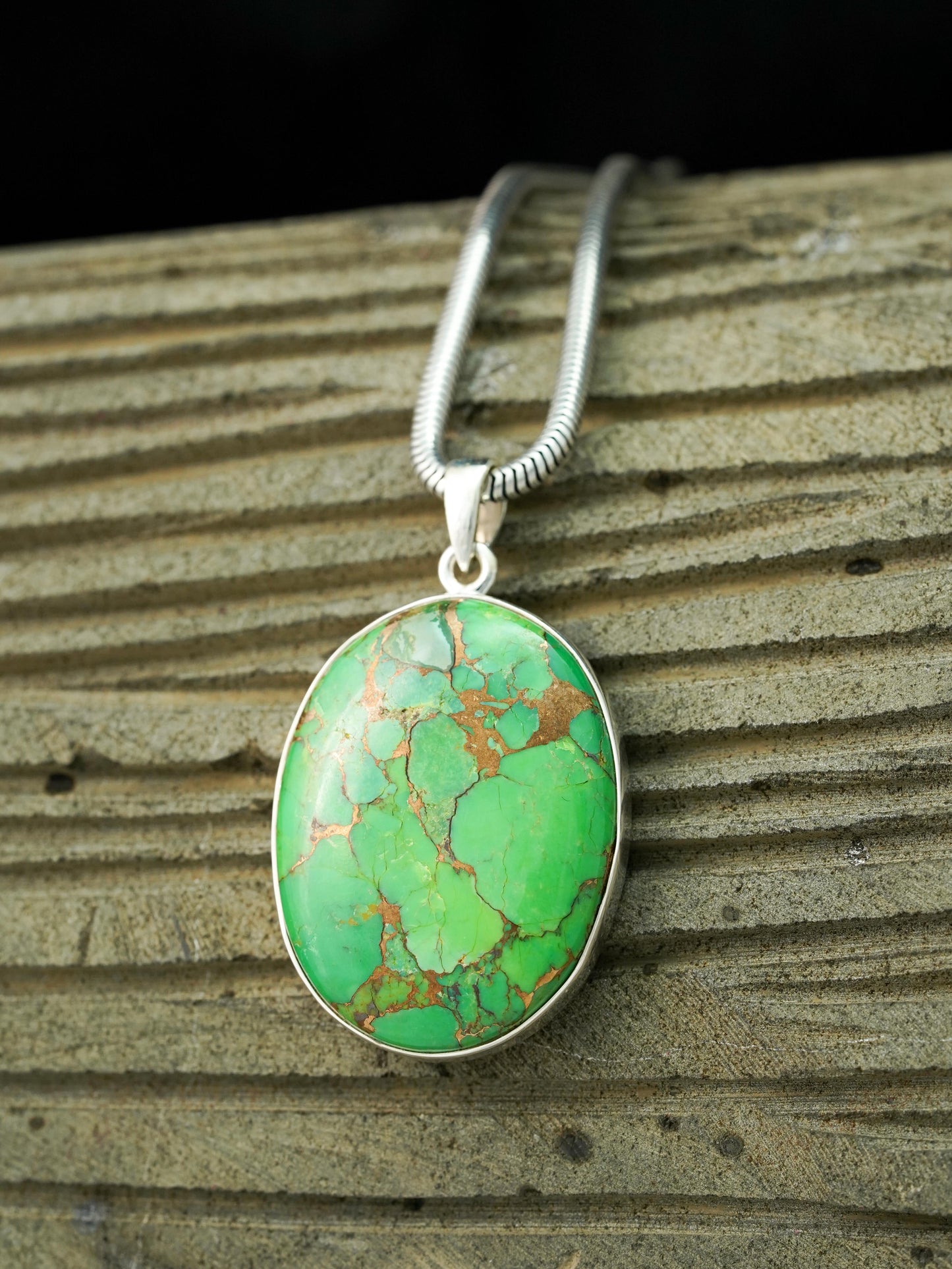 Green Copper Turquoise Pendants