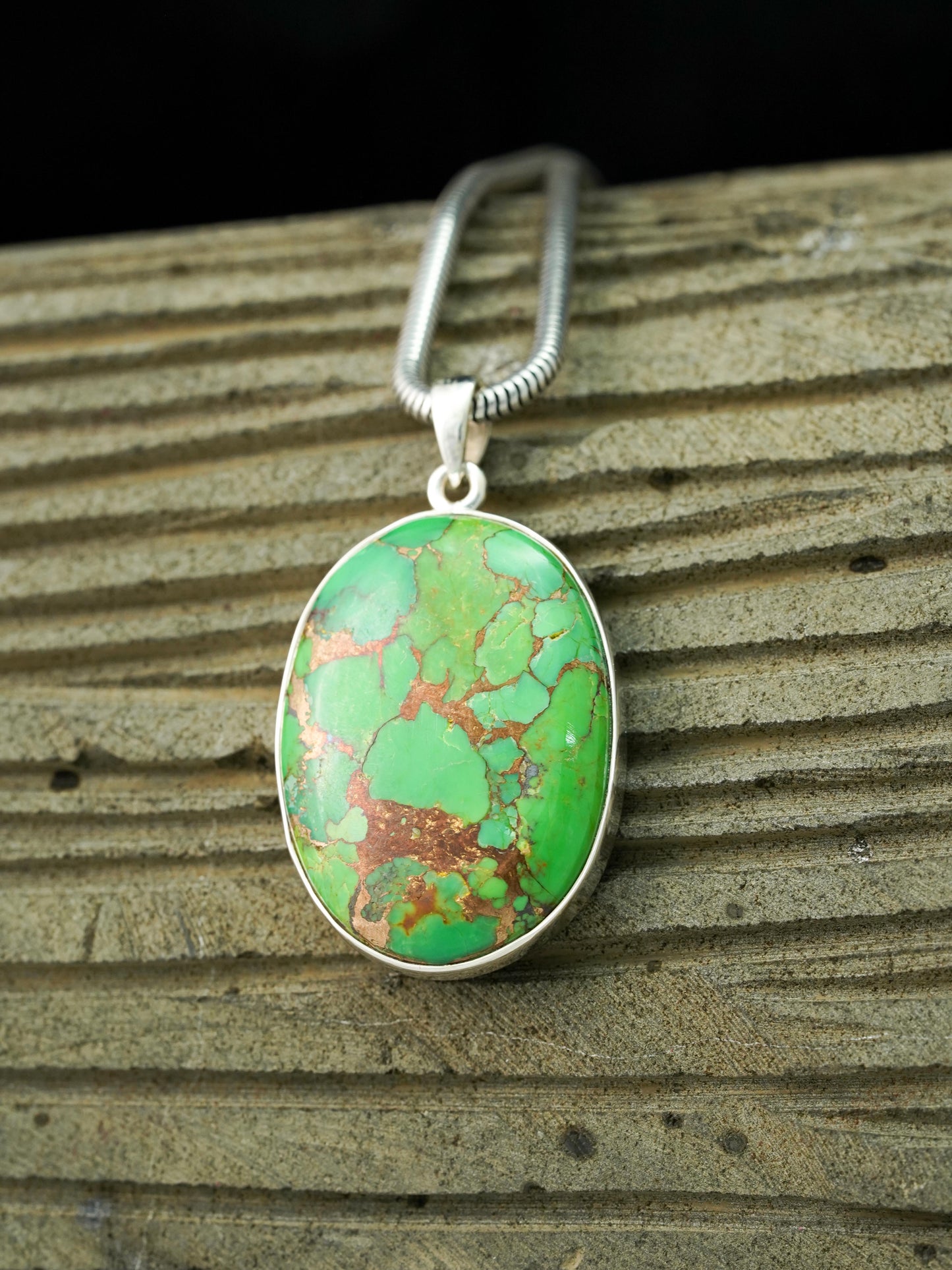 Green Copper Turquoise Pendants