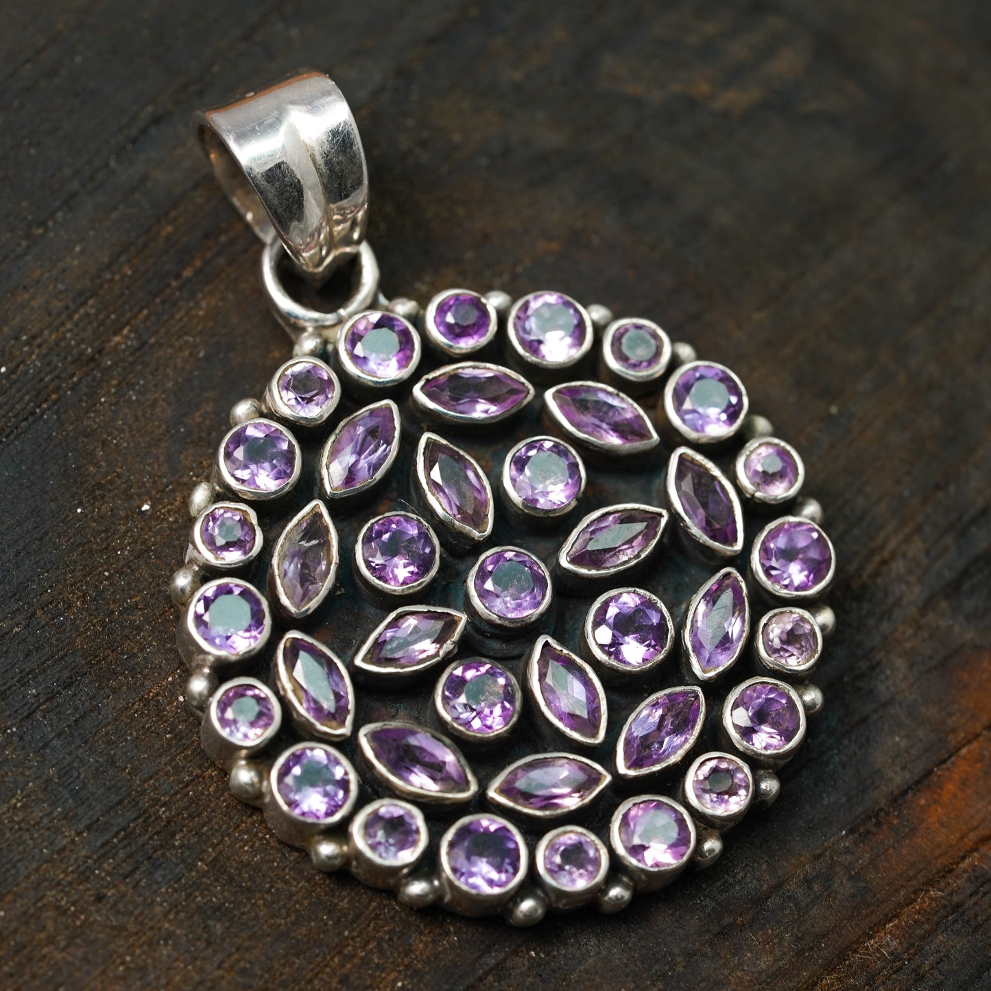 Amethyst Silver Pendant | SDP021