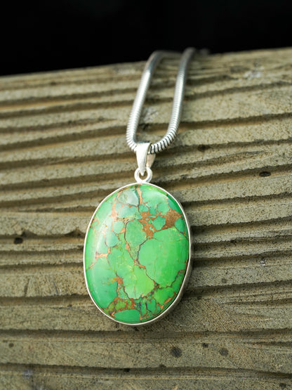 Green Copper Turquoise Pendants