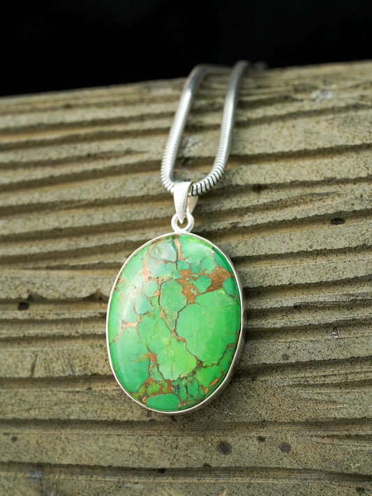 Green Copper Turquoise Pendants