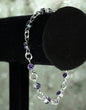 Round Amethyst Silver Bracelet | SSB001