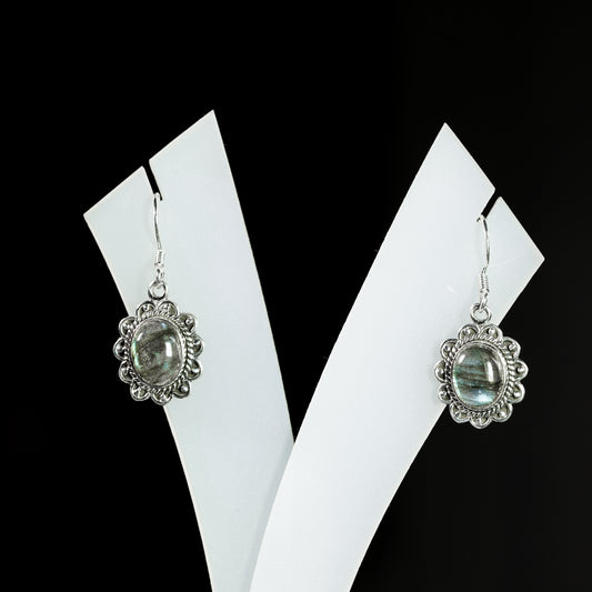 8x10 Oval Flower Rawa Earrings