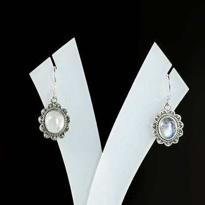 8x10 Oval Flower Rawa Earrings