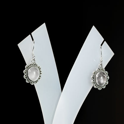 8x10 Oval Flower Rawa Earrings