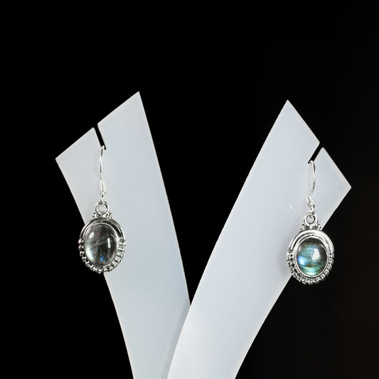 8x10 Oval Semi Rawa Earrings