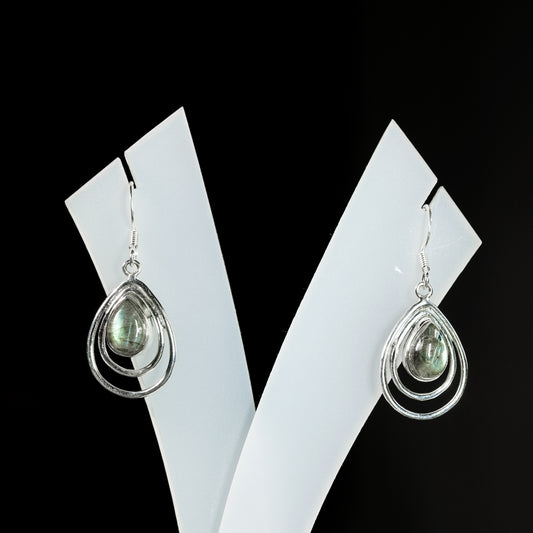 7x10 Tear Double Drop Earrings