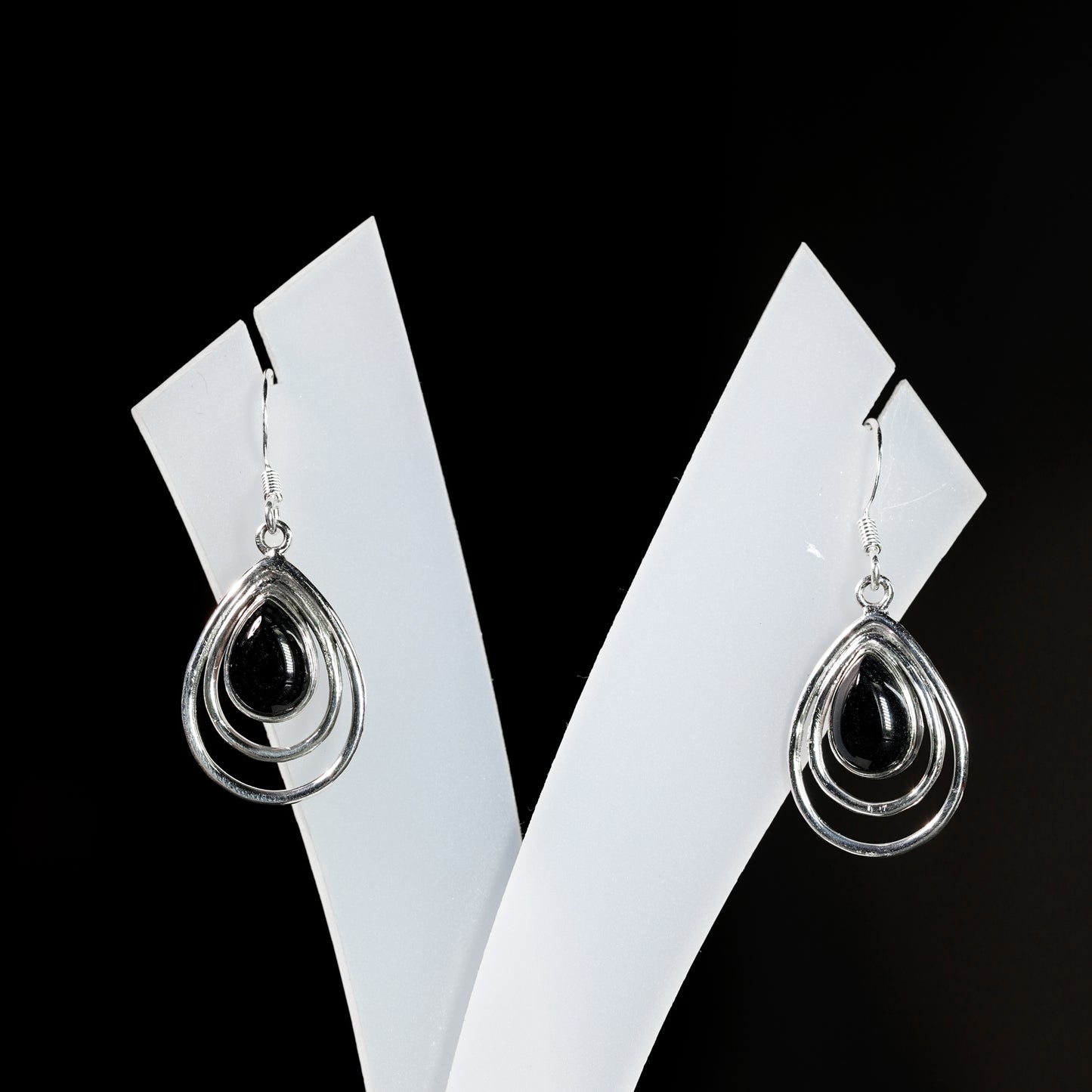 7x10 Tear Double Drop Earrings