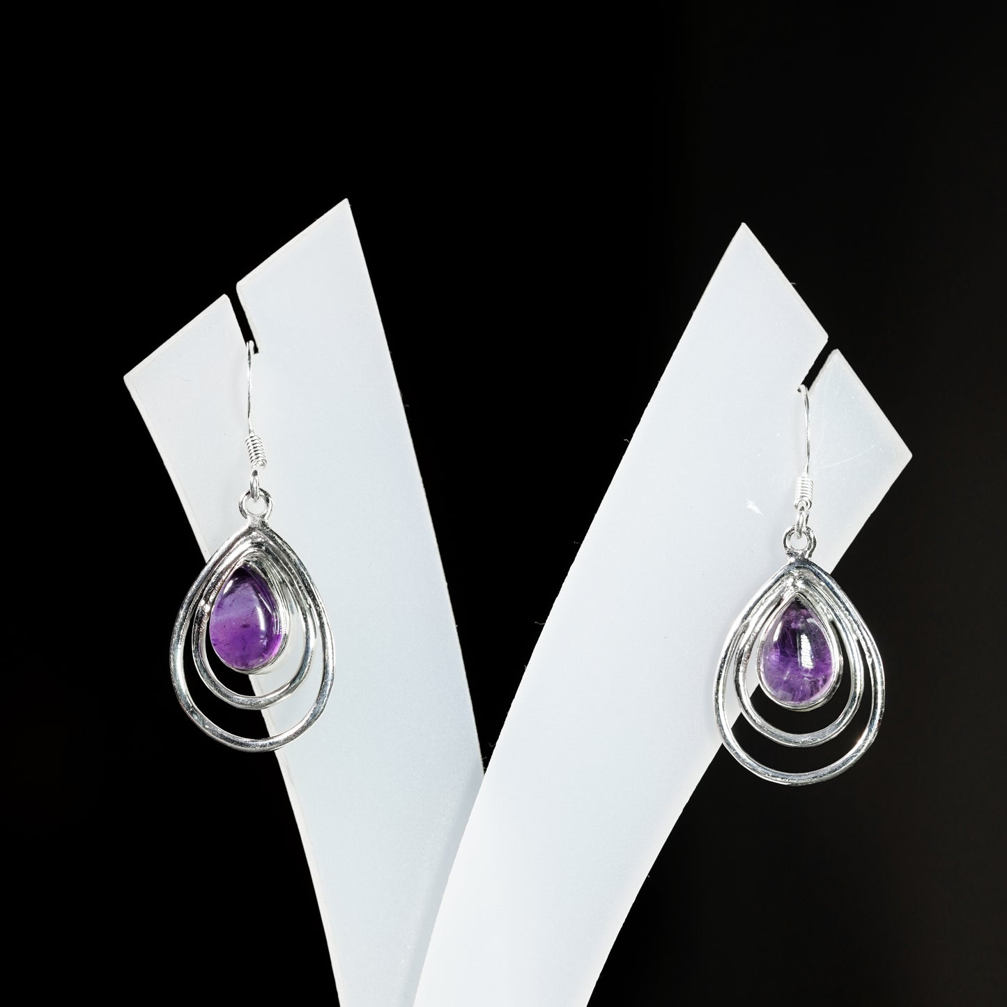 7x10 Tear Double Drop Earrings