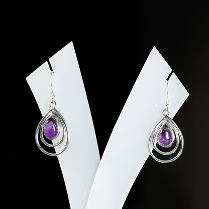 7x10 Tear Double Drop Earrings