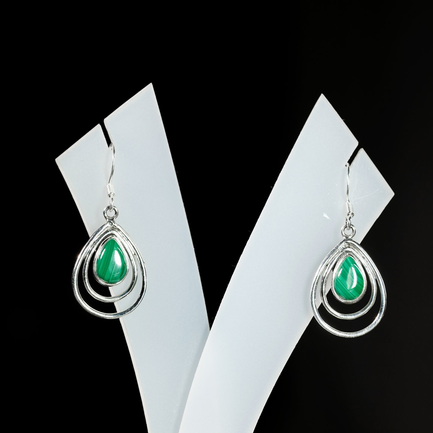 7x10 Tear Double Drop Earrings