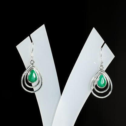 7x10 Tear Double Drop Earrings