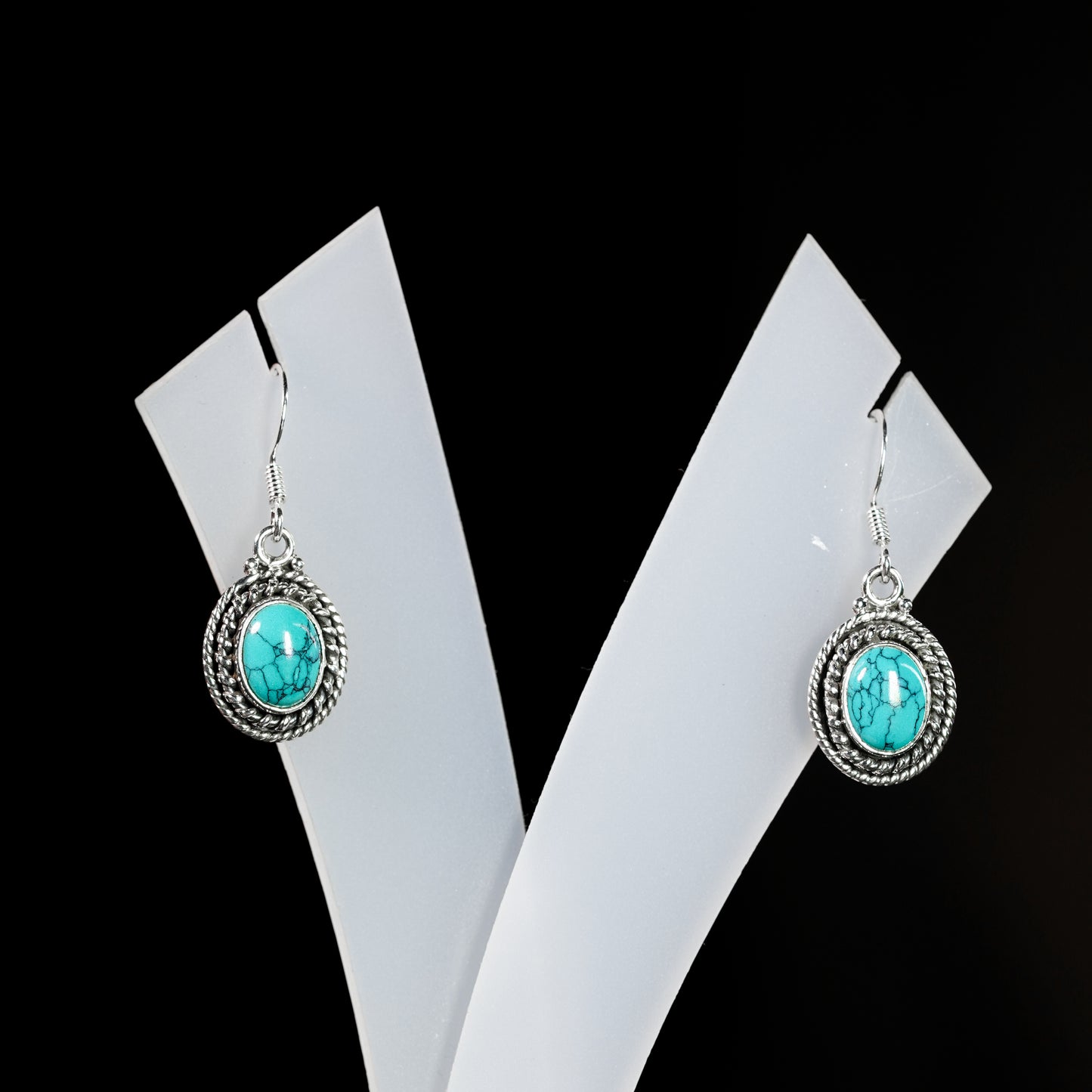 7x9 Oval Twisted Wire Earrings