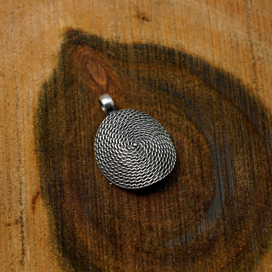 Twisted Wire Silver Pendant | PPEN006