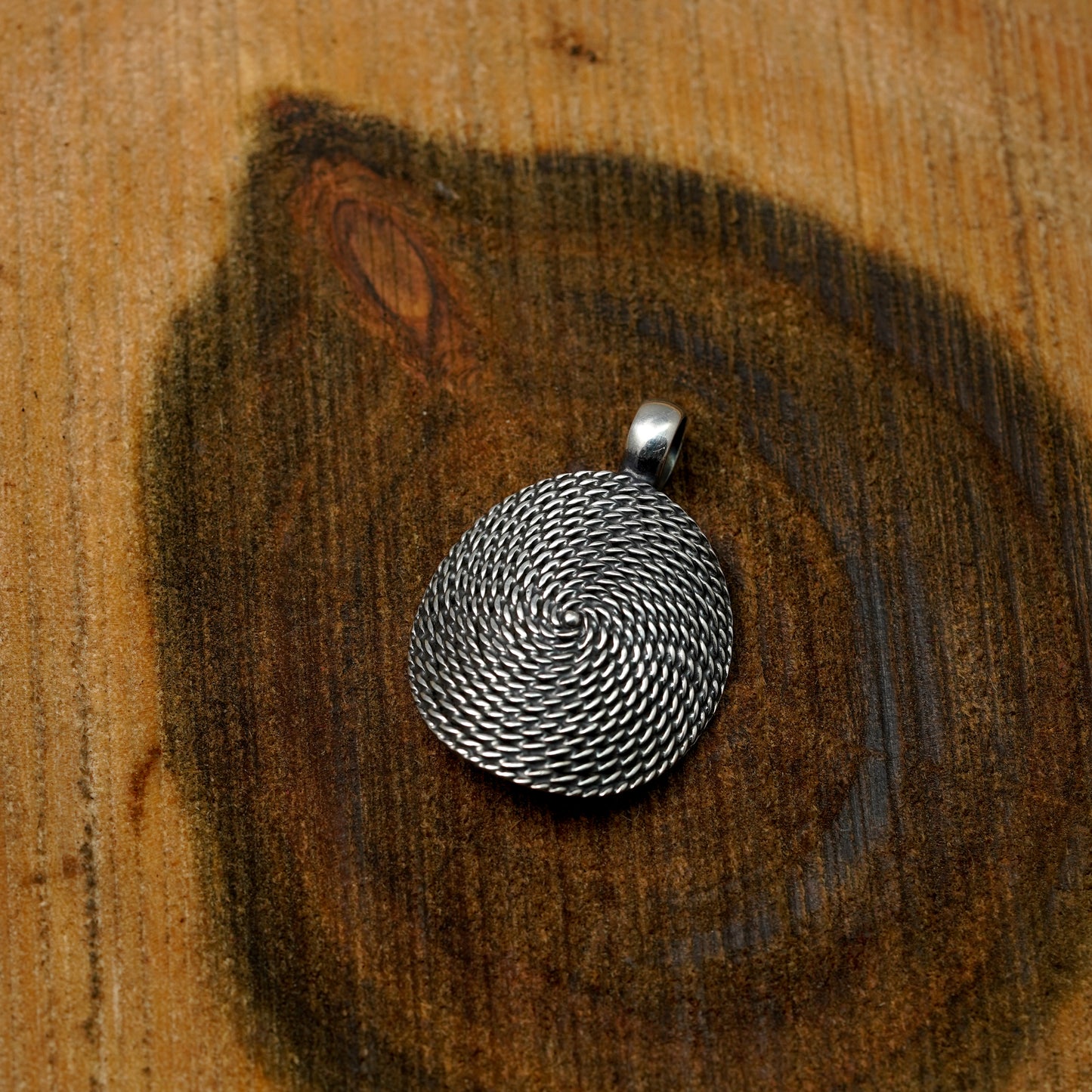 Twisted Wire Silver Pendant | PPEN006