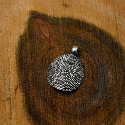 Twisted Wire Silver Pendant | PPEN006