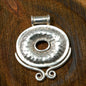 Hammered Donut Silver Pendant | PPEN015