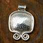 Square Hammered Silver Pendant | PPEN017