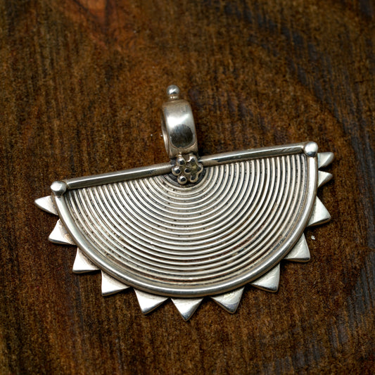 Half Sun Silver Pendant | PPEN023