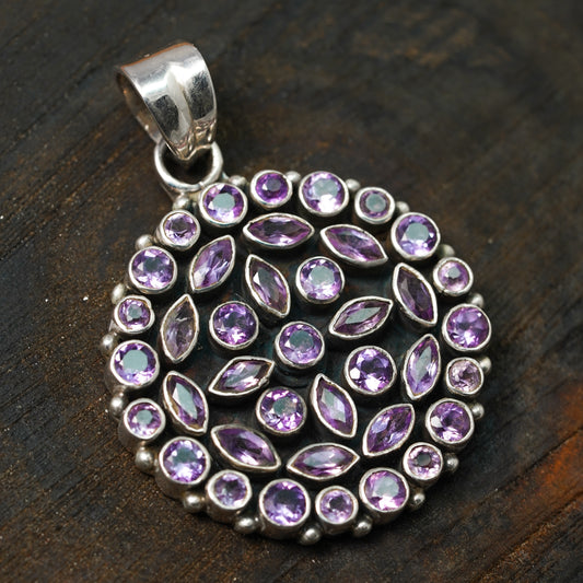 Amethyst Silver Pendant | SDP021